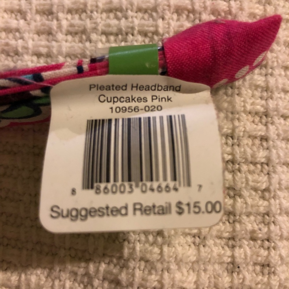 Vera Bradley Pleated Headband Cupcake Pink - Picture 3 of 4